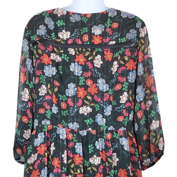 Nanette Lepore V-neck 3/4 Length Sleeve Midi Dress - Picture 4 of 12